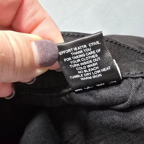 DSTLD Black Skinny Jeans Stretch Grunge Rips Distressed Denim Womens 28 Classic - Picture 13 of 13